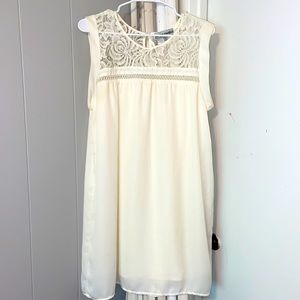 Almost Famous L cream dress